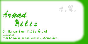 arpad milis business card
